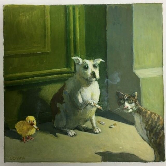 the painting no go area by michael sowa